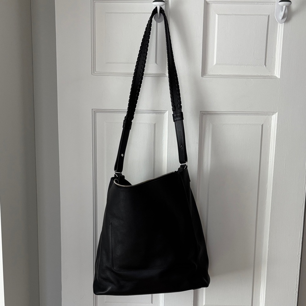 Allsaints black leather bag